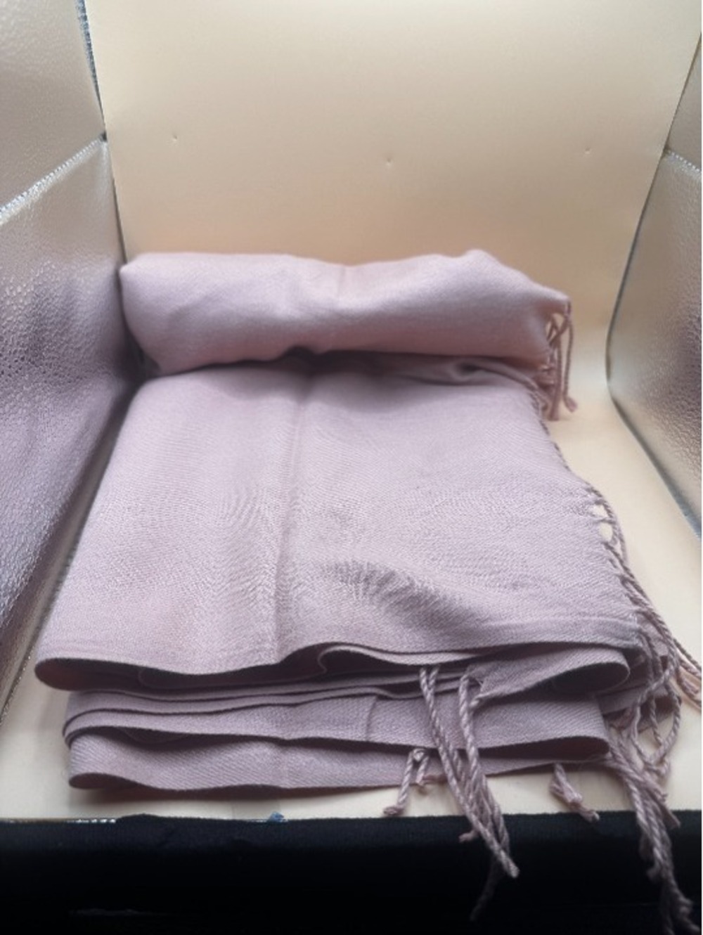 Supersoft 36"x72" Silky Soft Solid Scarf Wrap Dusty Pink Twisted Fringe New